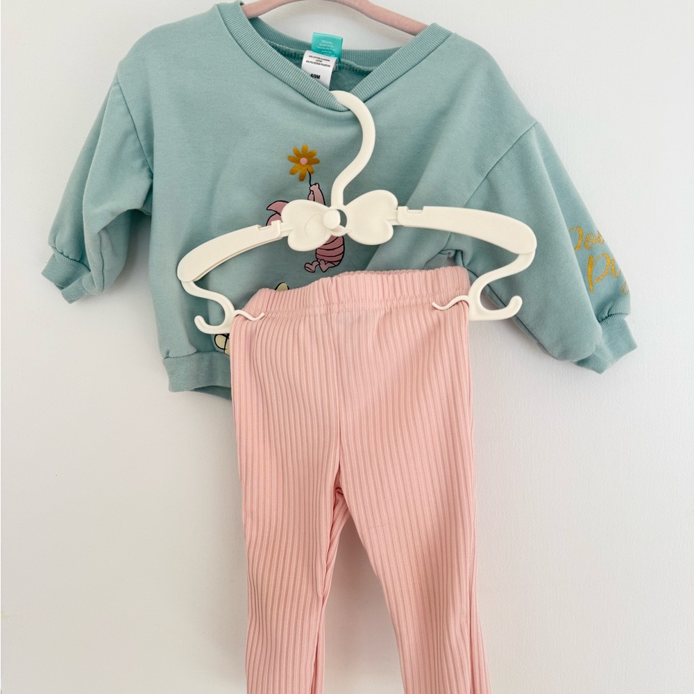 Disney Kids Teal Sweatshirt with Winnie the Pooh and Piglet - Picture 2 of 3